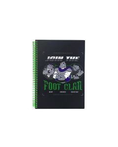 Ninja Turtles Foot Clan Spiralli Sert Kapak Kareli Defter