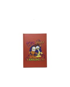 Garfield Never Trust A Sert Kapak Çizgili Defter
