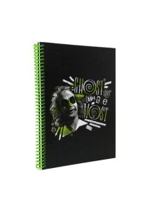 Space Beetlejuice Ghost With The Most Spiralli Sert Kapak Kareli Defter (Ciltli)