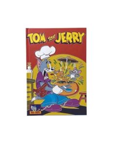 Tom & Jerry Chef Tom Sert Kapak Çizgili Defter (Ciltli)