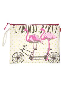 Bruno Visconti Fermuarlı Dosya Flamingo