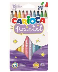 Carioca Yıkanabilir Pastel Renkli Keçeli Kalem 10'lu