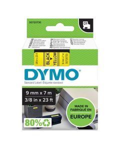 DYMO D1 Yedek Şerit 9 mm x 7 mt Sarı / Siyah (40918) S0720730