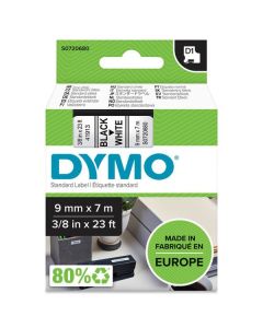 DYMO D1 Yedek Şerit 9 mm x 7 mt Beyaz / Siyah