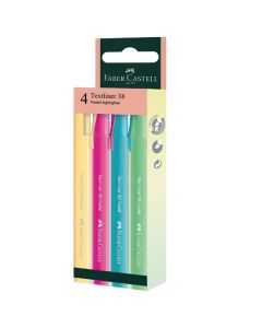 Faber-Castell Fosforlu Kalem 38 Pastel 4lü Paket