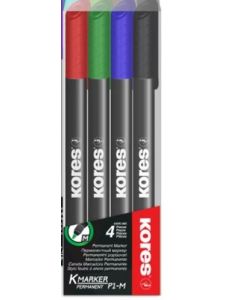 Kores Permanent İnce 4'lü Blister-22140