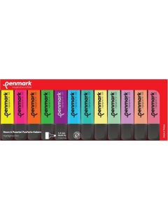 Penmark Fosforlu Kalem 12 li Renk 6 Pastel+ 6 Neon Blisterli Set