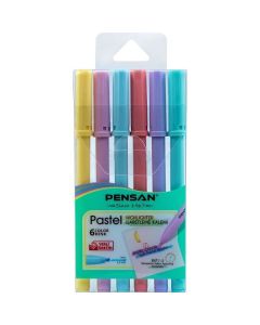 Pensan 6 Renk Pastel Kesik Uç Keçeli Kalem Pe99096Kç6