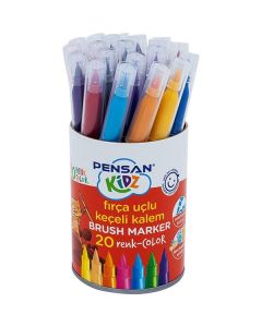Pensan Kidz 20 Renk Fırça Uçlu Keçeli Kalem Pe4000Kç