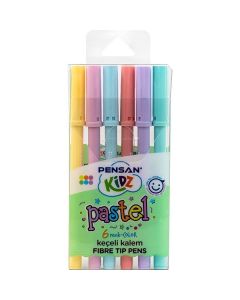 Pensan Kidz 6 Renk Pastel Keçeli Kalem