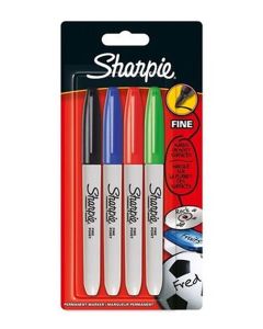 Sharpie Fine Permanent Standart Renkler 4'lü Markör