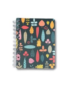 Muus Spiral leaves 12x16 Tel Spiral 256 Syf Çizgisiz Butik Defter