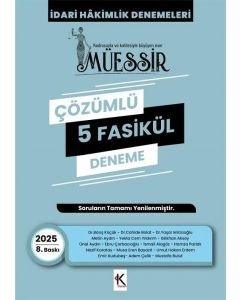 2025 Müessir İdari Hakimlik Fasikül 5 Deneme Çözümlü 