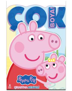 Peppa Pig ve Evie - Çok Boya! Çıkartmalı Dev Boyama Kitabı