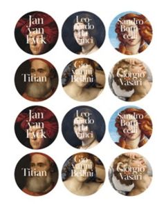 İkonik Tablolar - Karpostal Seti Sticker 12’li