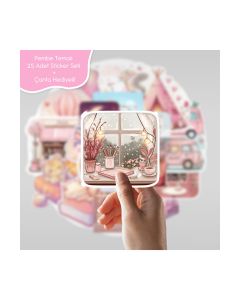 Pembe Sticker Seti