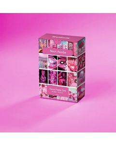 Neon Pembe Temalı 99 Adet Duvar Poster - Kolaj Seti Oda Dekoru
