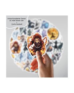 Anime Karakterler Sticker Seti