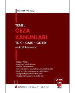 Temel Ceza Kanunları TCK - CMK - CGTİK ve İlgili Mevzuat (Ciltli)