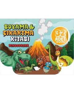 Dinozorlar - Boyama ve Çıkartma Kitabı