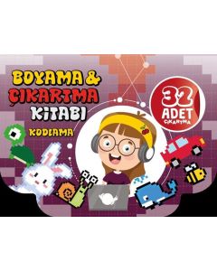 Kodlama - Boyama & Çıkartma Kitabı - 32 Adet Çıkartma