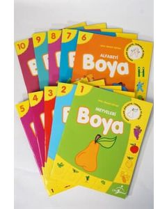 Okul Öncesi Boyamalı Alıştırma - 10 Kitap Takım