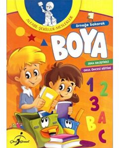 Örneğe Bakarak Boya- Alfabe-Şekiller-Meslekler