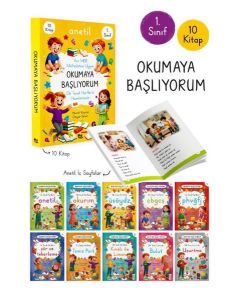 1. Sınıf Anetil Okumaya Başlıyorum Serisi Seti - 10 Kitap Takım