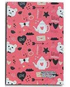 Black and Pink Love Patterns Not Defteri