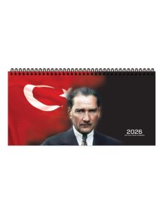 Keskin Color - 2026 - AJ-66 16x33,5 Spr. Haftalık Masa Ajandası - Atatürk