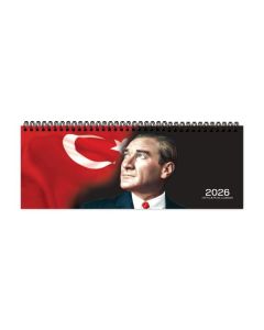 Keskin Color 2026-AJ-65 12X33,5 Spr.Haftalık Masa Ajandası-Atatürk
