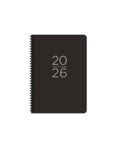 Keskin Color 2026 - 17x24 Spiralli Günlük Ajanda - Siyah