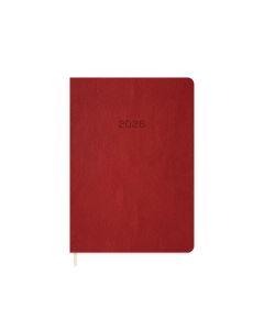Keskin Color 2026 - 16x24 Günlük Termo Deri Ajanda - Kırmızı