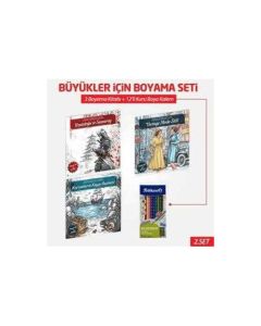 NTT 3 Kitap - Boyama Kalemi Büyükler İçin Boyama 2. Set