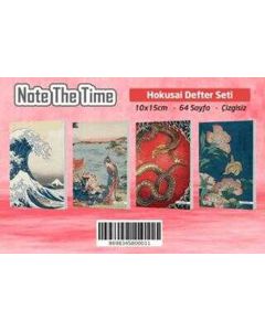 Note The Time Hokushai 4Lü Defter Seti 10x15 64 Sayfa Çizgisiz