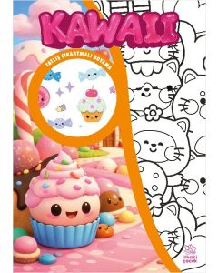 Kawaii Çıkartmalı Boyama Kitabı