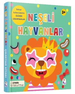Silikon Çıkartmalı – Neşeli Hayvanlar (Ciltli)