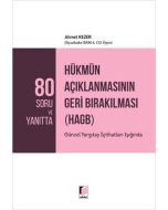 80 Soru ve Yanıtta Hükmün Açıklanmasının Geri Bırakılması (HAGB)