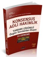 KONSENSUS Adli Hakimlik Tamamı Çözümlü Özgün Sorulardan Oluşan 10 Deneme