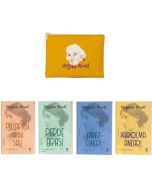Sarı Eskitme Desenli Clutch Cüzdan Hediyeli Virginia Woolf Seti - 4 Kitap Takım