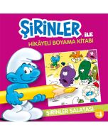 Şirinler ile Hikayeli Boyama Kitabı - Şirinler Salatası