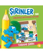 Şirinler ile Hikâyeli Boyama Kitabı - Yabani Şirin