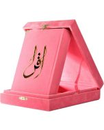 Kur'an-ı Kerim - Hafız Boy Pembe Kadife Kutulu (Ciltli)
