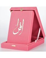 Kur’an-ı Kerim - Orta Boy Kadife Kutulu Pembe (Ciltli)