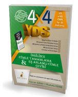 4x4 YDS Seti 1. Kitap - İngilizce Cümle Tamamlama ve Eş Anlamlı Cümle  Çeviri 