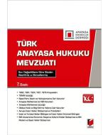 Türk Anayasa Hukuku Mevzuatı (Ciltli)
