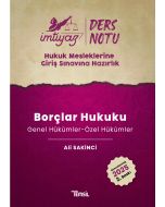 İmtiyaz Ders Notları HMGS Borçlar Hukuku Genel Hükümler - Özel Hükümler