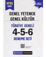 KPSS Genel Yetenek Genel Kültür Tamamı Çözümlü Türkiye Geneli 4-5-6 (3'lü Deneme Seti)